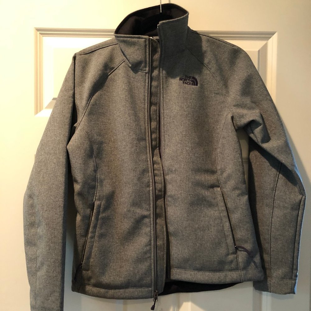 Grey North Face Water Resistant Women's Jacket